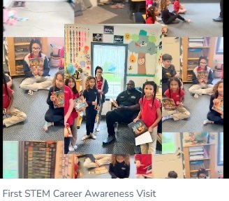 Oneil Fuller with students at Rubicon Academy — First STEM Career Awareness Visit
