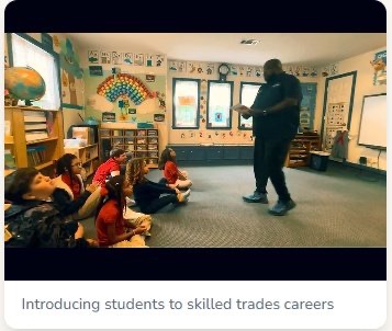 Classroom presentation at Rubicon Academy — introducing students to skilled trades careers